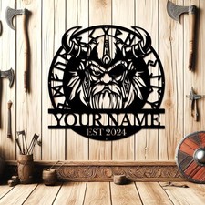 Custom Viking Metal Sign: Personalized Nordic Wall Decor picture