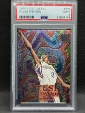 1996-97 Fleer Metal Fresh Foundations Allen Iverson 76ers #236 RC PSA 9 Mint picture
