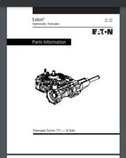 EATON MODEL 771 Hydrostatic Transmission Drive Parts lists 8 pages picture