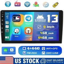 9'' Android13 4+64G Apple Carplay Stereo Bluetooth GPS Nav FM 2 DIN Car radio picture