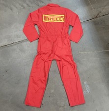 Vtg 1990s Pirelli Mechanic Suit Red Racing Coveralls Formula 1 F1 Jumpsuit  XL picture
