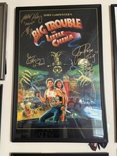 * BIG TROUBLE IN LITTLE CHINA * signed 11x17 poster * HONG, PAX, KWONG picture