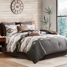 Woolrich Cal King Comforter Set, Southwestern Aztec 8 Piece Bedding Set, Oversiz picture