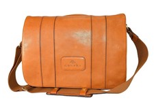 Vintage Ghurka Burnt Orange Lambskin Leather Full Flap Briefcase Messenger Bag picture