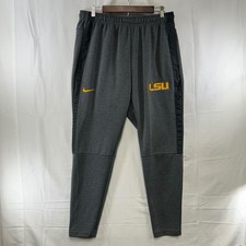 Nike LSU Tigers Joggers Mens Large Gray Dri-FIT Tapered Sweatpants 34459X-LS6 picture