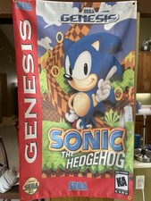 Sonic The Hedgehog 5ft Flag Sega Genesis 1991 Banner Poster picture