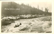 Alaska Shooting Whitehorse Rapids Postcard RPPC 1912 Canoeing Real Photo N picture