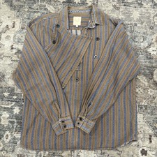 Wah Maker Frontier Mens Large Clothing Shirt USA Made Bib Long Sleeve Vintage picture