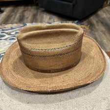 Vtg 50s/60s  Philmont Scout Ranch Explorer Stetson Straw Cowboy Hat 7 Red Band picture
