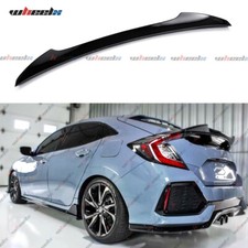 FITS 2017-2021 HONDA CIVIC HATCHBACK GLOSS BLACK HIGHKICK DUCKBILL TRUNK SPOILER picture