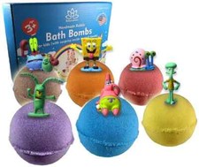 Bath Bombs for Kids with Surprise SPONGE BOB Toys Inside Made In The USA picture
