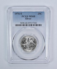 1976-S Washington Quarter Silver MS68 PCGS Blue Label picture