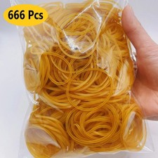 Yellow Rubber Bands 38mm Durable Natural Rubber 100/300/666 Pcs picture