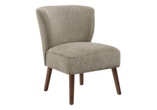 Accent Armchair Mid Century Fabric Brown 26