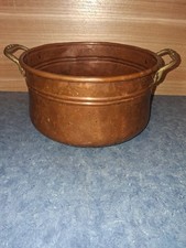 Vntg Copper Pot Turkish Hand Hammered Hand Forged DoveTail Solid Rustic 9