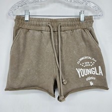 YoungLA Shorts Mens Small Tan Relaxed Immortal Pockets Style Gym Workout picture