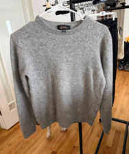 Quince 100% Cashmere Gray Crewneck Pullover Sweater Long Sleeve Women L picture