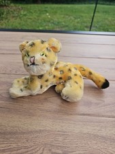 Vintage 1950s Steiff Mohair Reclining Leopard Wild Cat Plush 9