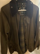 Barbour Men's Beaufort Waxed Cotton Jacket Classic XL Brown Made In England Rare picture