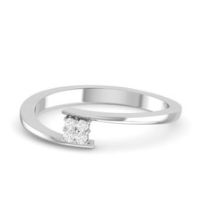 925 Sterling Silver Elegant 1.5 MM  Cubic Zirconia Premium Adjustable Ring picture