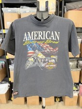 Vintage 1992 Harley Davidson 3D Emblem American Born Bred NJ Shirt XL USA EUC 🔥 picture