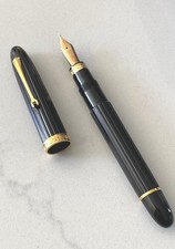 Omas Ogiva Fountain Pen in Black with Gold Trim Parts/Repair picture
