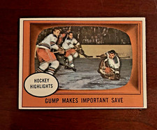 1961-62 TOPPS #65  “GUMP MAKES IMPORTANT SAVE”  CENTERED / TOUGH picture