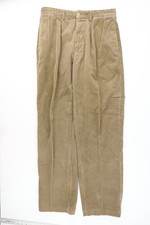 Vintage Polo Ralph Lauren Corduroy Pants Men 32x32 Tan Pleated RL Straight Leg picture