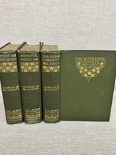 1901 Charles Dickens Authentic Edition 3 Vol Set Chapman Hall Illustrated Gilt picture