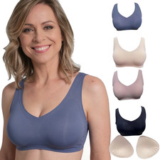Seamless Mastectomy Bra Women Breast Prosthesis with Pockets with Removable Pads picture