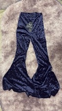 Killstar New with Tag Size Xs Ferine Bell Bottoms Pants flare Goth Punk  picture