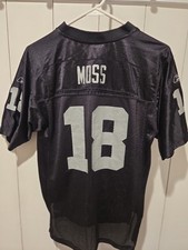 Vintage Reebok Randy Moss #18 NFL Oakland Raiders Jersey Mens L Football picture