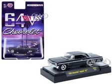 1964 CHEVROLET IMPALA SS BLACK 1/64 DIECAST MODEL CAR BY M2 31500-HS80 picture