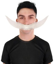 HPO Adult Men’s Crescent-shaped Anime Pirate White Mustache M-1373 picture