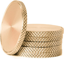 10PCS 32Mm CNC Milled Knurled Edge Brass Coin Blanks 3Mm Thick Round picture