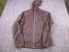 Patagonia Jacket Mens Medium Brown Hooded Windbreaker Full Zip Pockets Outdoor picture