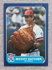 1986 Fleer MICKEY HATCHER Twins 