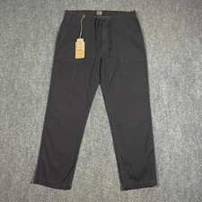 Faherty Dune Utility Pants Mens XL Graphite Gray Organic Cotton Garment-Dyed NWT picture