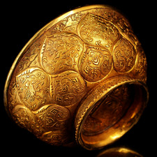 Chinese Rare Tang Dynasty Old bronze 24k gilt bowl picture