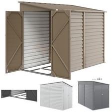 Outsunny 4.6' x 9' Metal Outdoor Storage Shed with Lockable Doors picture