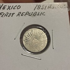 1851 Mexico 1/2 Real Silver picture
