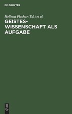 Hellmut Flashar Geisteswissenschaft als Aufgabe (Hardback) picture