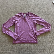 Lululemon Swiftly Tech Long Sleeve Shirt 2.0 Heathered Purple Pink Size 6 Top picture