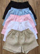Men's Boxer Shorts Woven 100% Linen Organic Eco Frie Underwear Breathable Trunks picture