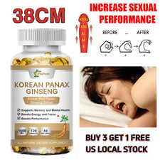 Korean Red Panax Ginseng 120 Capsules - 1600mg Extra Strength NON-GMO No Fillers picture