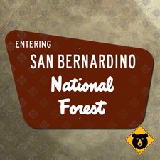 California Entering San Bernardino National Forest road sign Jacinto Rosa 21x14 picture