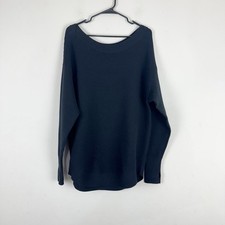 Offline By Aerie Women's Ribbed Long Sleeve Drop Shoulder Sweater Size M Black picture