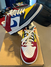 Nike Men’s Dunk Low Low Top Leather Lace Up Colorblock Multicolor Sneakers picture