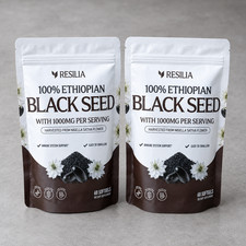 Resilia Ethiopian Black Seed Oil 1000mg Softgels 4.64% Thymoquinone 60ct 2 Pack picture