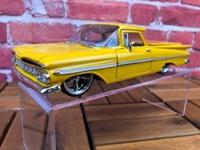 Imperfect 1:24 Diecast Car JADA 1959 Chevy El Camino DUB Yellow No Box AS-IS picture